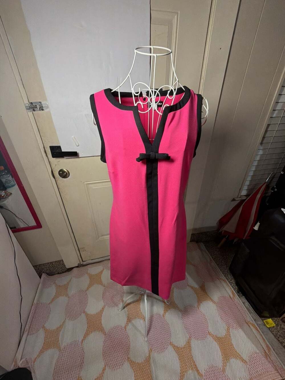 KARL LAGERFELD PARIS Women's Contrast Trim Sheath Dress - Macy's,
